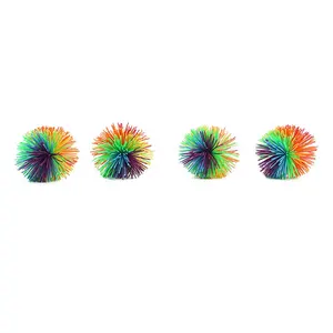 Kantoor Stress Reliëf Speelgoed Grote Bouncy Bal Zintuiglijk Speelgoed Regenboog Pom Bouncy Squishy Ballen Kleurrijke Fidgets Speelgoed Stringy Speelbal