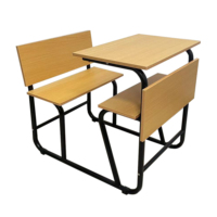 Bureau et chaise d'école en bois de table de banc en bois Offre Spéciale d'école bureau et chaise d'école simple en bois bon marché commerciaux