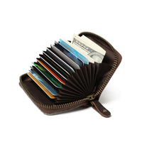 Dompet pria ritsleting uang Mini kanvas mode antik kualitas tinggi tempat kartu kredit dompet koin