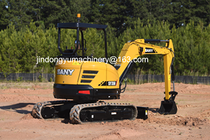 Mini-excavatrice sur chenilles Sany SY35U d'occasion, poids de 4 tonnes, avec moteur d'origine et faible nombre d'heures de fonctionnement - Product Image 4