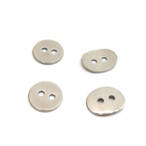 Componente Decorativo in Lamiera Rotonda di Acciaio Inossidabile, Connettore Ovale Versatile Fai-da-Te a Doppio Foro <span class=keywords><strong>Argento</strong></span> alla Moda <span class=keywords><strong>per</strong></span> Creazioni di <span class=keywords><strong>Gioielli</strong></span> - Product Image 5