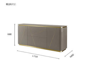 Buffet de cuisine et salle à manger moderne noir, 1 pièce, Table <span class=keywords><strong>Console</strong></span>, Buffet, serveur - Product Image 5