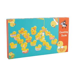 Montessori contando pato juegos de matemáticas juguetes de aprendizaje para la iluminación con Lovely Little Duck educación temprana tablero de actividad