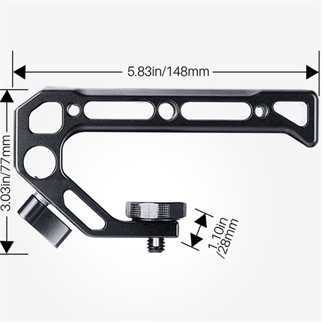 UURig R008 Arri Universal Camera Top Handle With Cold Shoe DSLR Camera Rig for A6500 A7III Z6 Camera Cage Functional Hand Grip