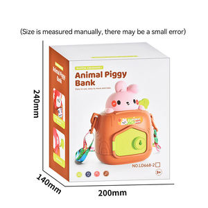 Tirelire Lapin avec Serrure à Clé et Sangle Réglable, Boîte à Monnaie et Bijoux, Cadeau pour Enfants, Lapin de Dessin Animé - Product Image 6