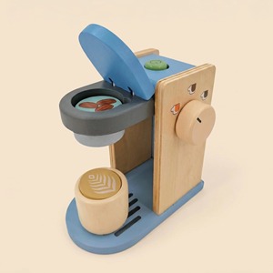 Cafetera <span class=keywords><strong>de</strong></span> Madera Montessori, <span class=keywords><strong>Juguete</strong></span> Educativo Interactivo Ecológico para la Educación Temprana <span class=keywords><strong>de</strong></span> los Niños |   OEM ODM Venta al por Mayor - Product Image 1