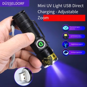 Torcia <span class=keywords><strong>UV</strong></span> Elius di Alta Gamma 365nm per Ispezione Banconote e Rilevamento Animali Domestici, IP65 Ricaricabile - Product Image 4