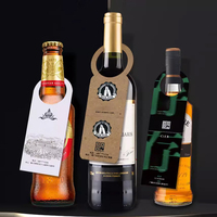 Carte publicitaire suspendue bouteille papier cou nom étiquette volante étiquette en carton cintre carte bouteille Necker étiquette vin carte suspendue personnalisée