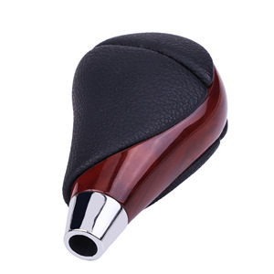 Toyota Car Gear <b>Knob</b> Black Wood Grain Leather Ergonomic Manual <b>Shift</b> <b>Knob</b> JM2-24 - Product Image 3