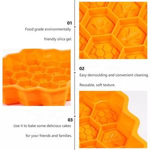 Molde para Hornear en Forma de <span class=keywords><strong>Panal</strong></span>, Herramienta para Hornear, Molde de Silicona Único de 24x23x4.5cm, Elegante Molde para Hornear - Product Image 6