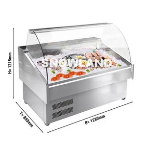 1280mm Nouveau Design Ventilateur Refroidissement En Acier Inoxydable Poisson Fruits <span class=keywords><strong>De</strong></span> <span class=keywords><strong>Mer</strong></span> Présentoir - Product Image 4