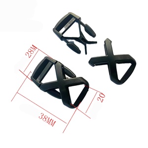 Hebilla de Liberación Rápida con Correa Lateral, Cierre de Cordón, Cinturón Ajustable Doble de Plástico, Hebillas Laterales de Liberación Rápida para Equipaje, Mochila, Correas - Product Image 6