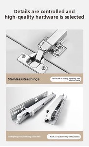 Nhà Máy Bán buôn kem-màu mở lưu trữ tủ phòng tắm với trang điểm gương phòng tắm Vanity gốm chậu rửa - Product Image 5