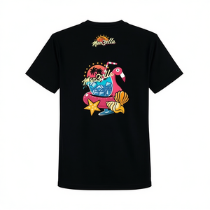 T-Shirt Promozionale Mar3ella Nera a Maniche Corte con Design Grafico per l'Estate - Product Image 2