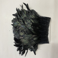 Noir couture ruban frange poulet coq plume garniture pour bricolage artisanat vêtements robe Costume accessoire carnaval fête maison