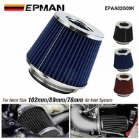 EPAA02G09K Sistema universal de admisión de aire frío de alto flujo para coche, filtro de aire tipo hongo de 102mm/89mm/76mm para cuello de admisión de 4" 3.5" 3"