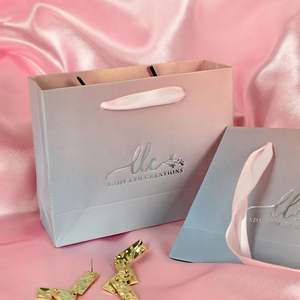 Bolsas de Regalo al por Mayor, Bolsa con Logotipo Personalizado, Bolsa de Papel Blanca de Lujo para Comercio Minorista, Bolsa de Compras para Boutique con Impresión - Product Image 1