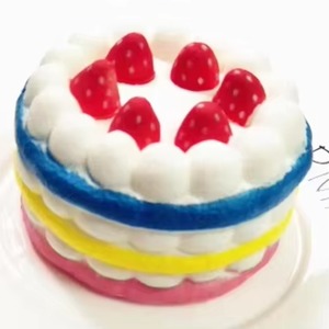 ของเล่นบีบสควิชชี่รูปเค้กผลไม้น่ารักและโดนัทนุ่มๆ ทำจาก PU - Product Image 2
