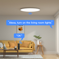 Plafonnier LED intelligent Zemismart Zigbee RGBCW, lampe de surface ultra-mince à intensité variable, Tuya Smart Life Alexa Google Home Home Assistant