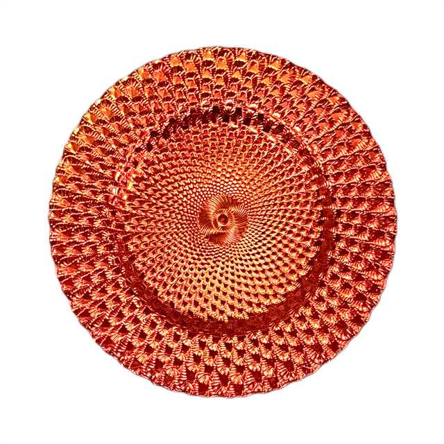 Wholesale Modern Plant Pattern Plastic Charger