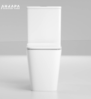 Nouvelle toilette en céramique de haute qualité pour salle de bain, design sans rebord, deux pièces, avec réservoir