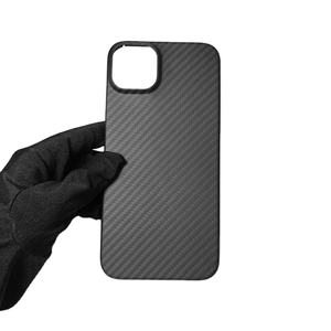 Style prêt pour iPhone série 15 couverture de téléphone portable tout compris étui de téléphone en Fiber de carbone aramide de Type Ultra-mince - Product Image 1