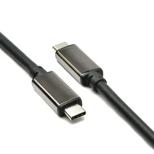 Super Speed USB Type C to Type C male to male Gun/Zinc Alloy USB 4.0 Cable 1M