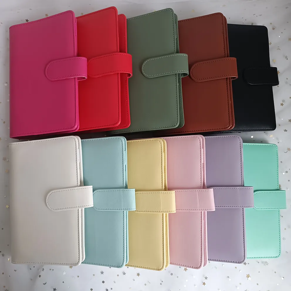 Top Hot Sale Stock High Quality A6 Waterproof Gift Diary Luxury a5 Leather Journal Notebook Photocards Binder