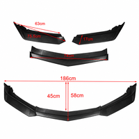 Lèvre de pare-chocs avant en plastique ABS de haute qualité pour Chevrolet Camaro RS ZL1 2016-2018, style splitter, kit carrosserie