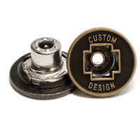 Produsen Kancing Stud Logam Paduan Seng Bentuk Silang Berlubang Tahan Lama Vintage Kustom, Grosir Langsung dari Pabrik