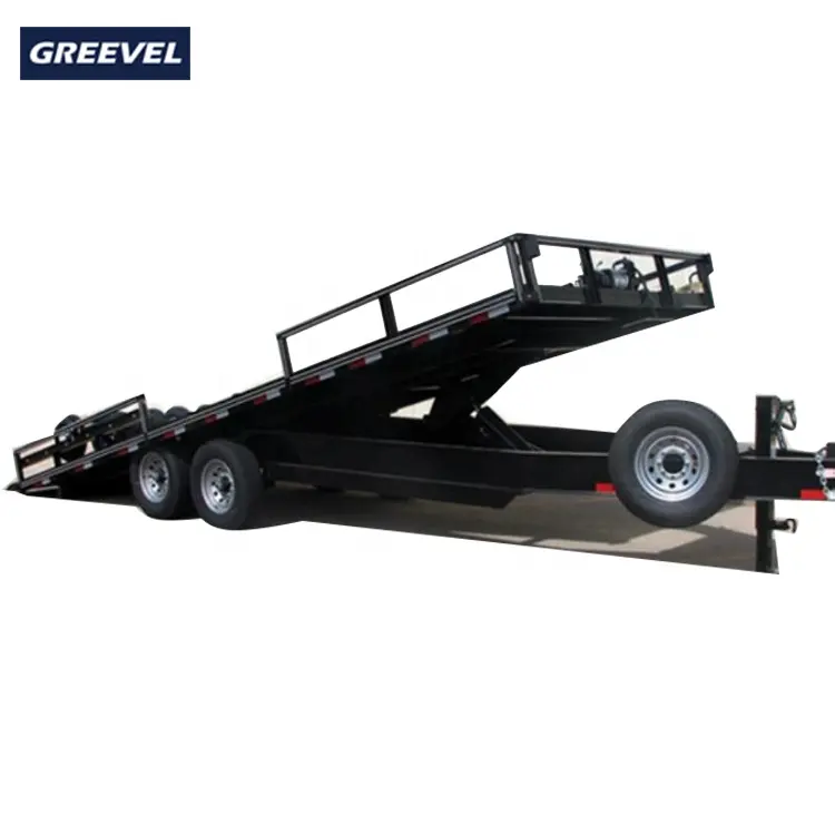 Customized 2 axle 10 ton car hauling utility trailer race car trailer lift tilting trailer supplier