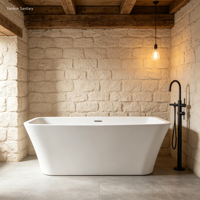 Baignoire acrylique encastrée à bas prix de 60 pouces pour hôtel