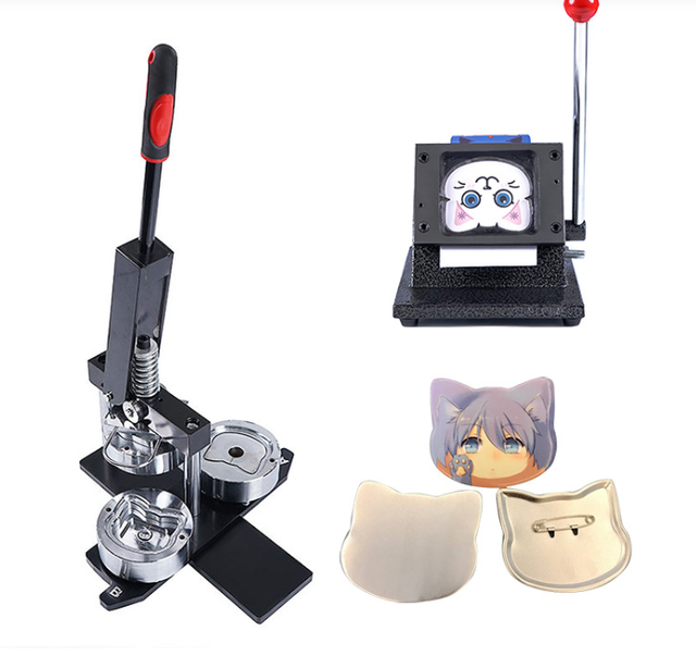 NP Brand Rectangle Fridge Magnet Making Machine Set 63.5x63.5 Photo Machine with New Motor Metal Mold Core Component