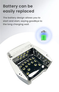 เครื่องอบเล็บเจล UV LED แบบชาร์จไฟได้ 126W สำหรับขายส่ง ODM เครื่องอบสีเล็บมืออาชีพสำหรับใช้ในบ้านและร้านเสริมสวย เครื่องอบสีเล็บไร้สาย - Product Image 4