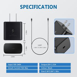 USB-C 45W PD Super veloce con cavo 5.9FT 2 Pack adattatori per Samsung per <span class=keywords><strong>Galaxy</strong></span> S24 <span class=keywords><strong>Ultra</strong></span> S24 S23 <span class=keywords><strong>S22</strong></span> <span class=keywords><strong>Ultra</strong></span> - Product Image 2