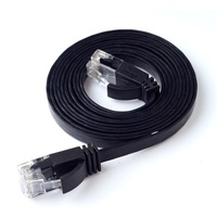Kabel Patch Cord Ethernet LAN untuk Komunikasi Jaringan UTP Cat6, Selubung PVC, Tembaga Bebas Oksigen