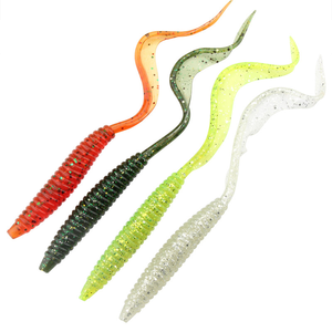 Leurre souple artificiel en plastique Top Right 100mm/5g et 150mm/7g, type ver, pour la pêche au bar en lac et en rivière - Product Image 4