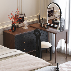 Đồ nội thất chuyên nghiệp cổ điển bằng gỗ sang trọng bàn trang điểm với LED Gương trang điểm bảng - Product Image 5