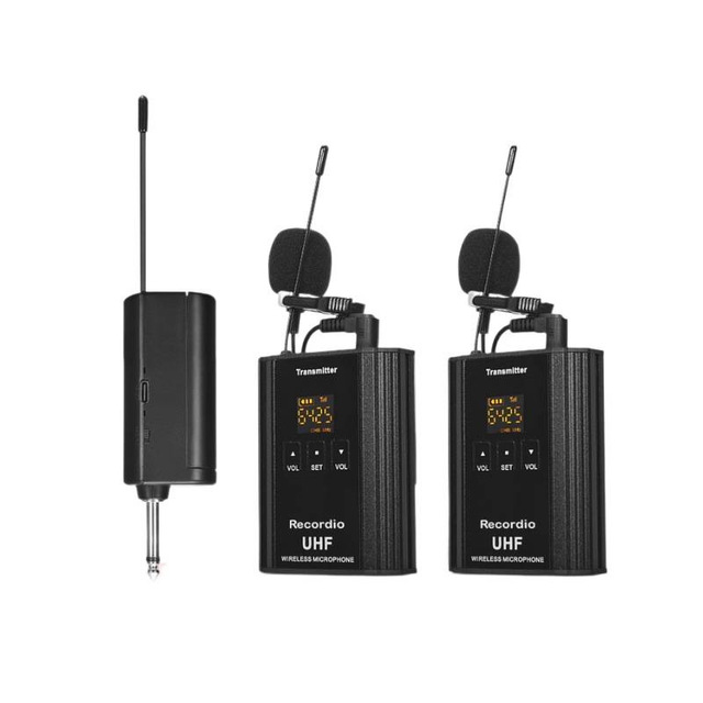 Recordio Gaw-107 Wireless U-band lavalier/headset microphone Portable outdoor live streaming