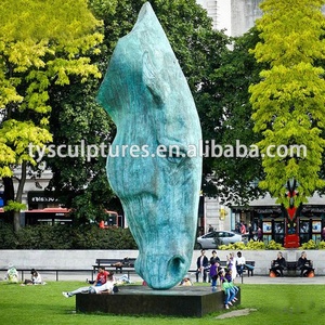 Scultura di Testa di Cavallo <span class=keywords><strong>in</strong></span> <span class=keywords><strong>Bronzo</strong></span> Fuso, Statuette di Teste di Cavallo <span class=keywords><strong>in</strong></span> Metallo per Decorazione Domestica - Product Image 4