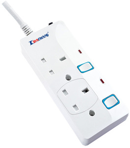Cables de Alimentación y Extensión de Uso Generalizado Mundial con Conector Hembra <span class=keywords><strong>IEC</strong></span> y Conector Macho BS, Interruptor Individual, Enchufe UK, Carcasa de PC/PP Completa - Product Image 1