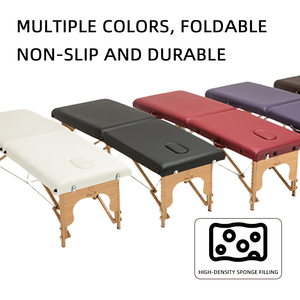 เตียงนวดเสริมสวยแบบพกพา ปรับความสูงได้ พร้อมช่องสำหรับใบหน้า สำหรับร้านเสริมสวย สปา สตูดิโอสัก - Product Image 1