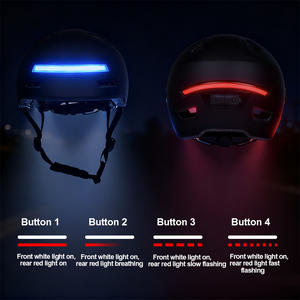 Casco da Ciclismo Intelligente di Alta Gamma con Luci LED Ricaricabili Anteriori e Posteriori, Casco Leggero da Strada per Pedalate Notturne - Product Image 4