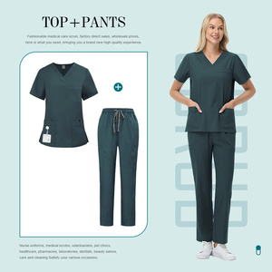 Ensemble <span class=keywords><strong>de</strong></span> blouses médicales Niaahinn populaires sur le marché vénézuélien, col en V, mélange polyester-spandex, uniforme médical, vêtements <span class=keywords><strong>de</strong></span> <span class=keywords><strong>travail</strong></span> pour infirmières, tenue pour clinique et hôpital - Product Image 5