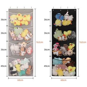 Sac de rangement suspendu en tissu Oxford pour jouets en peluche, poupées, sous-vêtements et chaussettes, avec 4 poteaux de support - Product Image 3