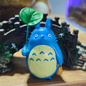 Bể cá tự làm Totoro đồ trang trí nhỏ nhựa lá tử cung phim hoạt hình bể cá trang trí vi cảnh quan Totoro - Product Image 4