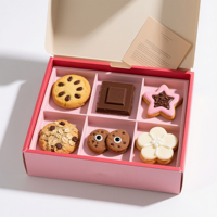 Emballage en papier pour pâtisserie de qualité supérieure, emballage alimentaire de qualité alimentaire, emballage à emporter pour mochi, donuts, boîtes à biscuits roses avec inserts