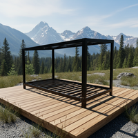 Kit de structure en acier préfabriquée pour maison modulaire australienne, construction rapide et facile, petite maison, appartement pour grand-mère, 20 pieds, 6 m x 3 m, toit en forme de chapeau de paille, kit de structure en acier préfabriqué