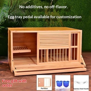 <span class=keywords><strong>Nichoir</strong></span> rectangulaire en bois et cage d'accouplement pour pigeons de reproduction et de course - Équipement aviaire réglable - Product Image 2