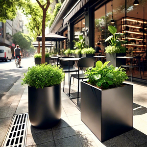 Fioriere Rettangolari in Alluminio con Rivestimento Epossidico, Foro di Drenaggio, Personalizzabili, per Casa <span class=keywords><strong>e</strong></span> Giardino Moderno - Product Image 1